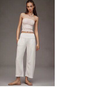 Anthropologie White Straight Leg Pants